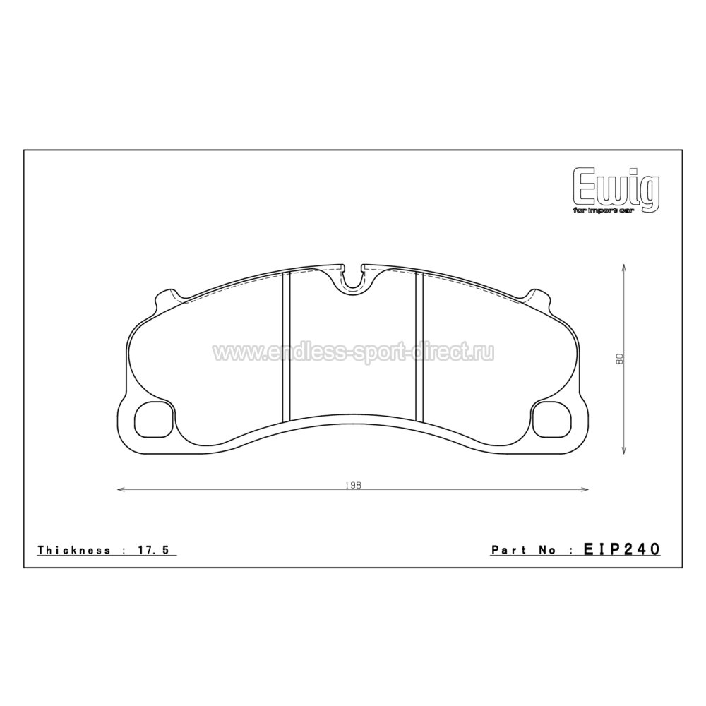 ENDLESS EIP240MX72PLUS Pads front for PORSCHE ポルシエ 911 (991